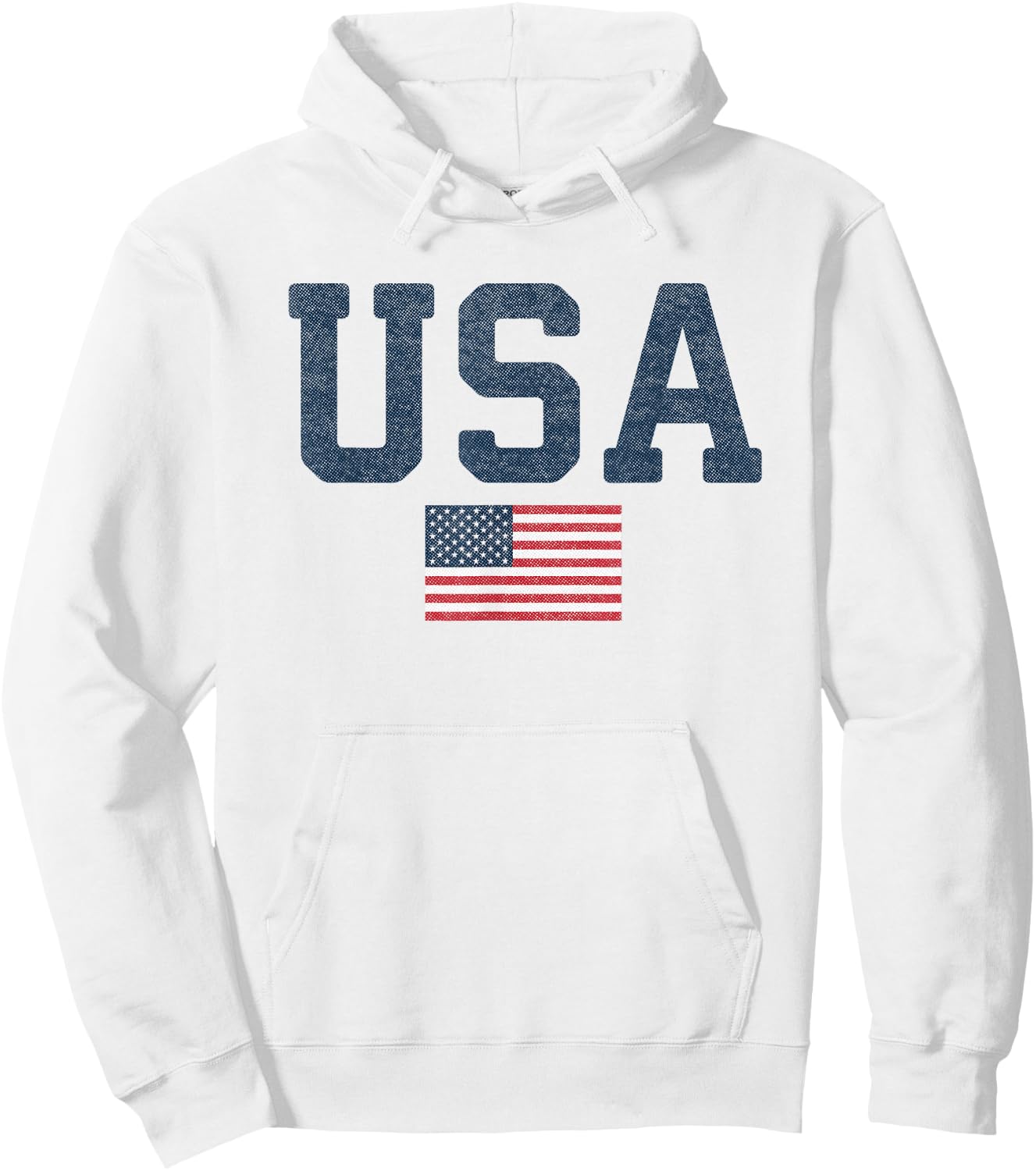 USA Patriotic American Flag 4th Of July Independence Day Hoodie - Hoodie | White