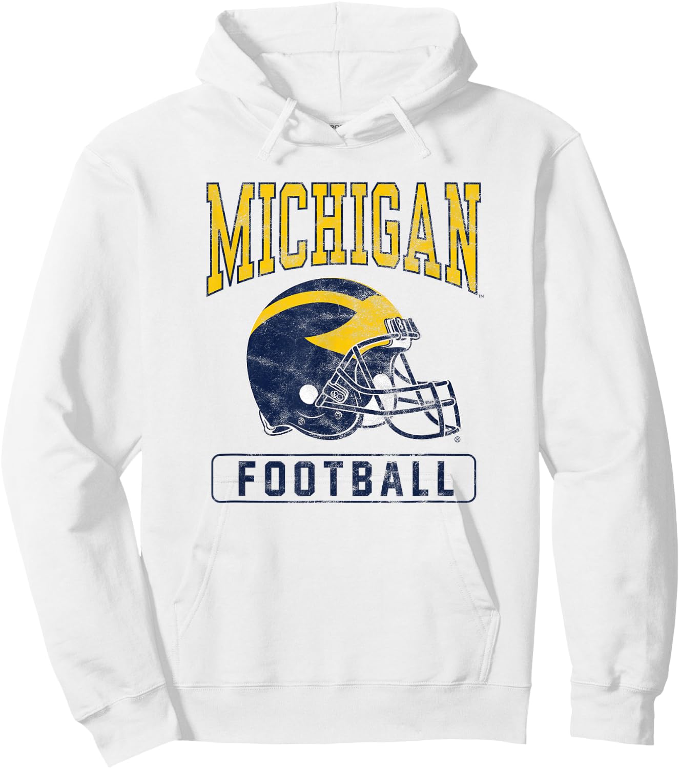 University of Michigan Wolverines U of M Football Helmet Hoodie - Hoodie | White
