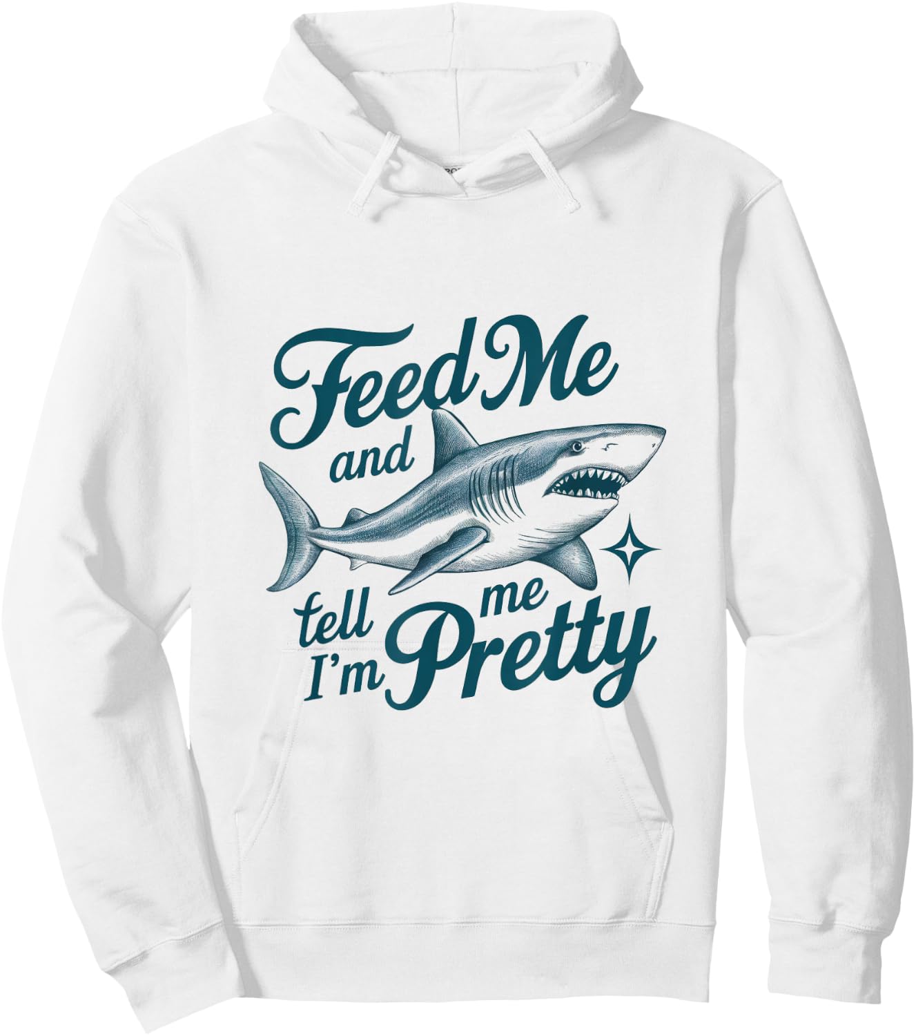 Sarcastic Shark Hoodie - Hoodie | White