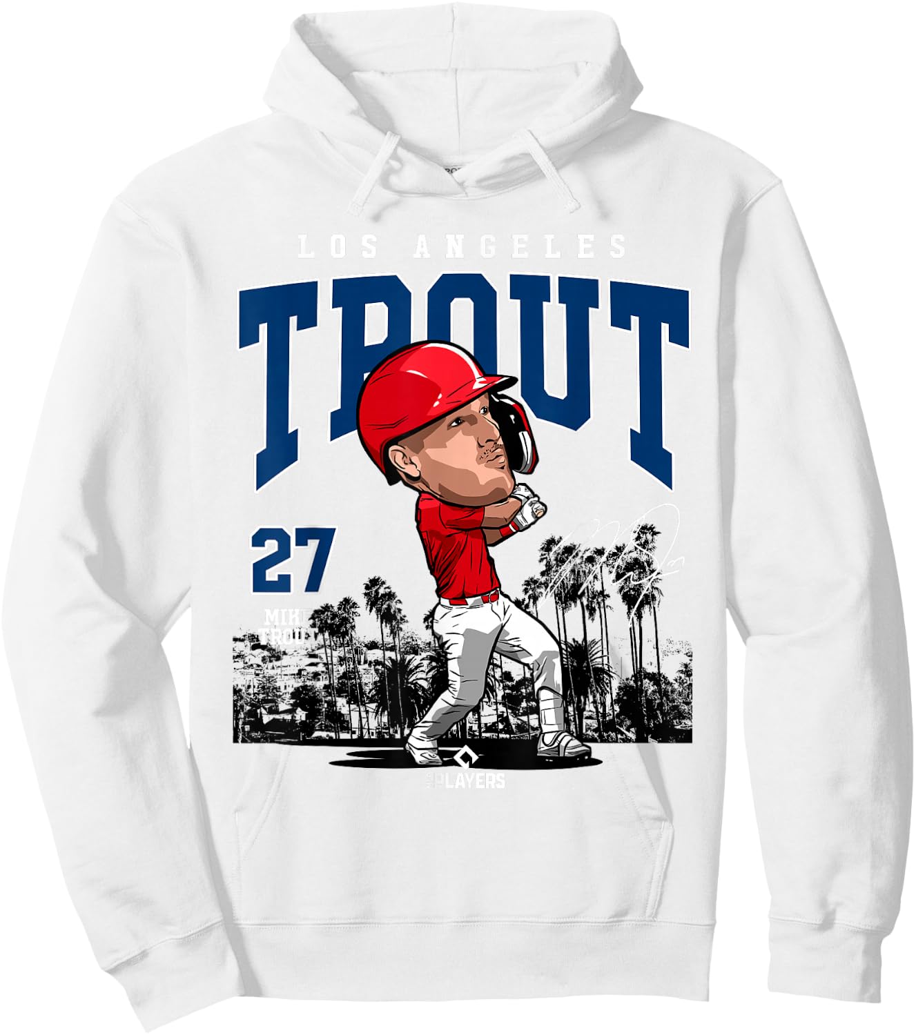 Mike Trout | Los Angeles Baseball MLB Players | MLBTRO4006 Hoodie - Hoodie | White