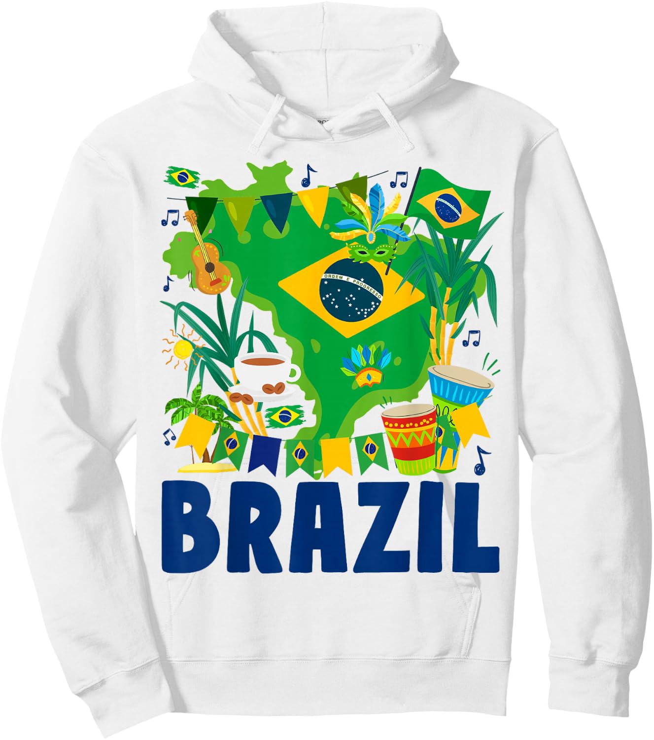 Brazil Flag Outfit Idea Brasil & Brazilian Flag Hoodie - Hoodie | White