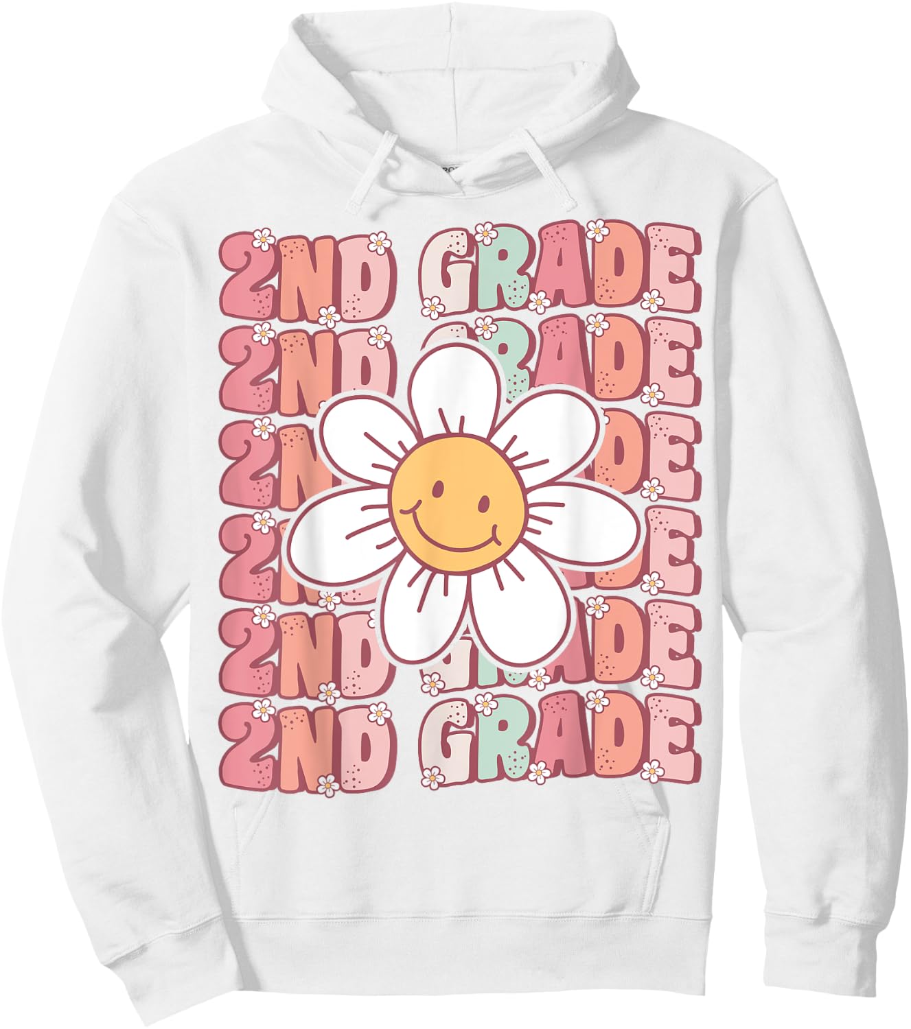 Groovy 2nd Grade Back To School First Day of Second Grade Hoodie - Hoodie | White