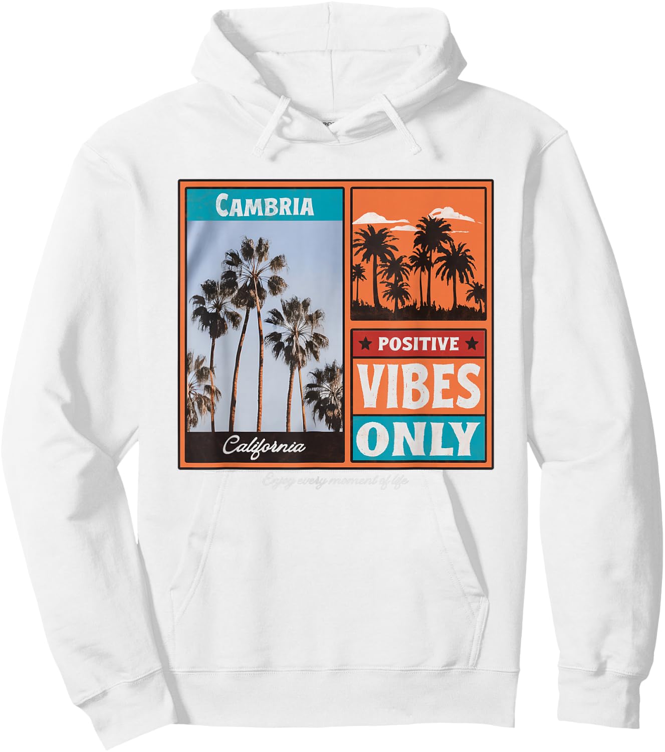 Cambria California CA Retro Hoodie - Hoodie | White