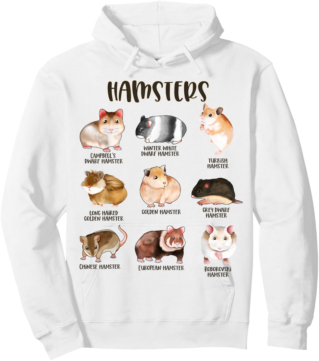 Many different hamsters - types of hamsters Hoodie - Hoodie | White