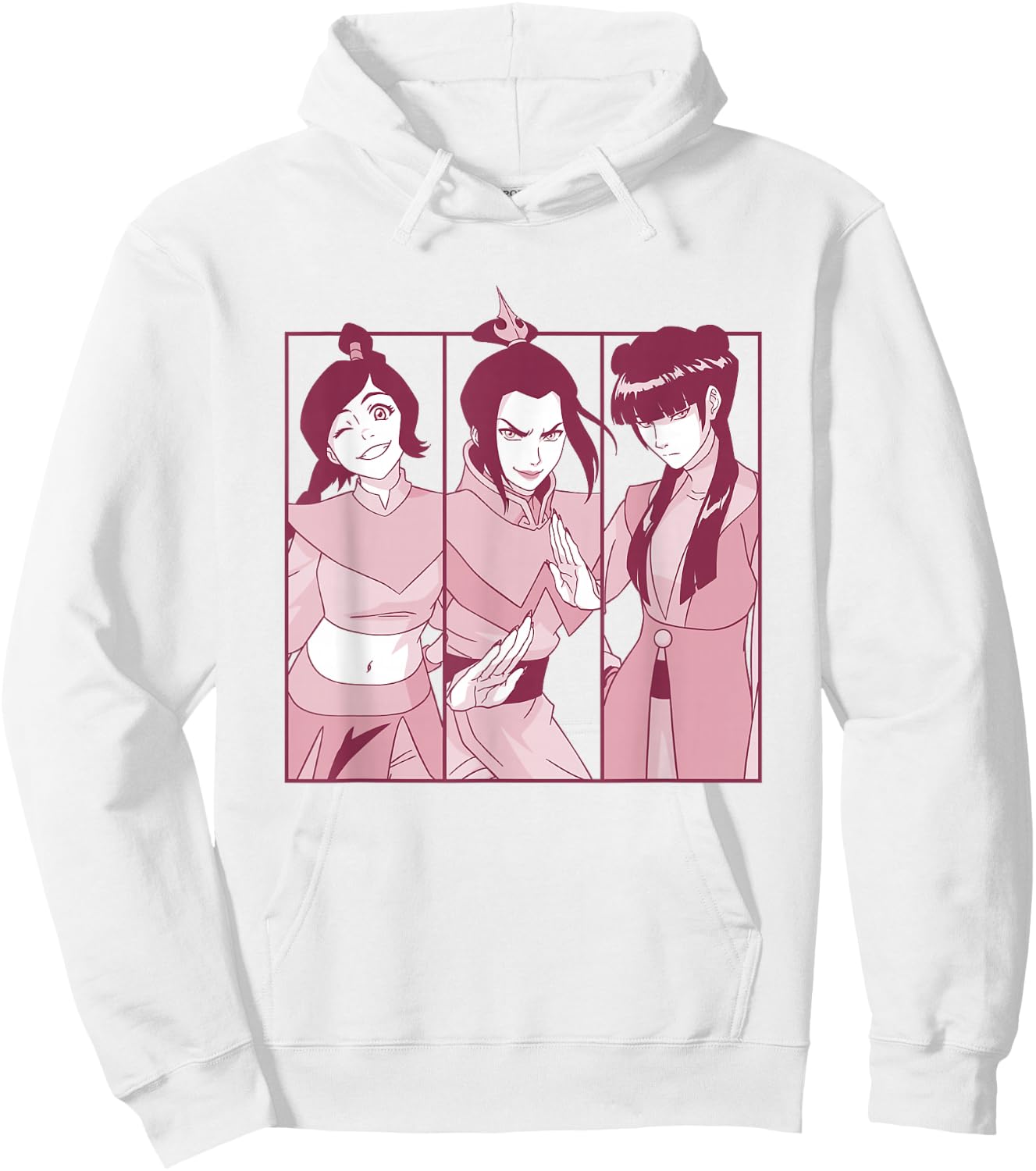 Avatar: The Last Airbender Mighty Women Warrior Panels Hoodie - Hoodie | White