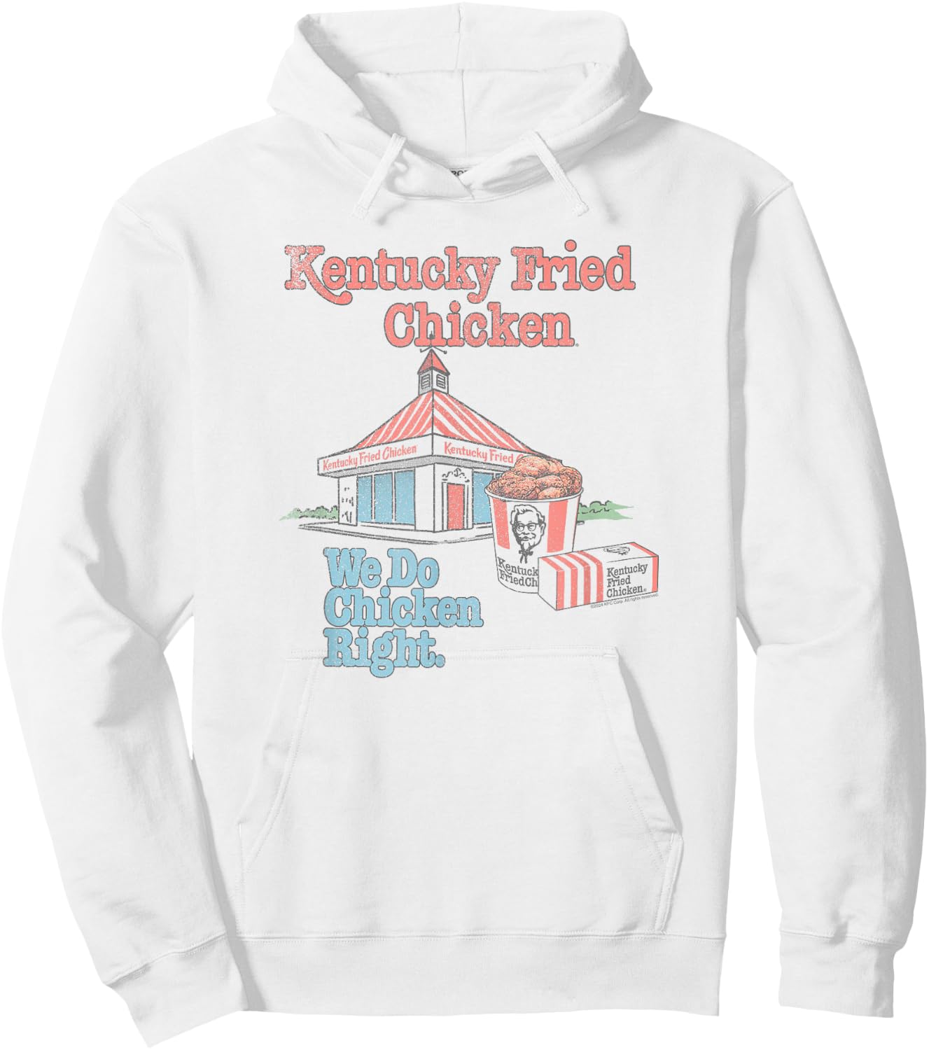 Officially Licensed KFC We Do Chicken Right Fast Food Hoodie - Hoodie | White