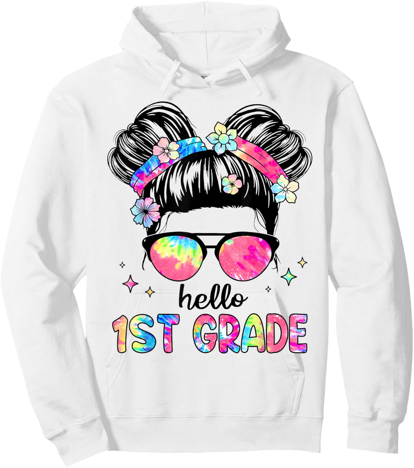 Hello First Grade Teacher 1st Grade Girl Kids Back to School Hoodie - Hoodie | White