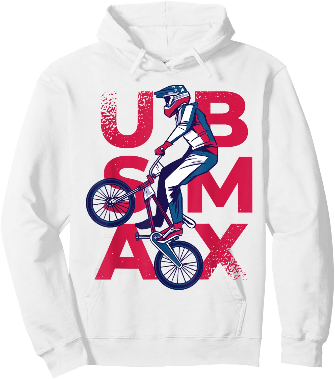 BMX Bike Support Team Flag USA Track Rider American Hoodie - Hoodie | White