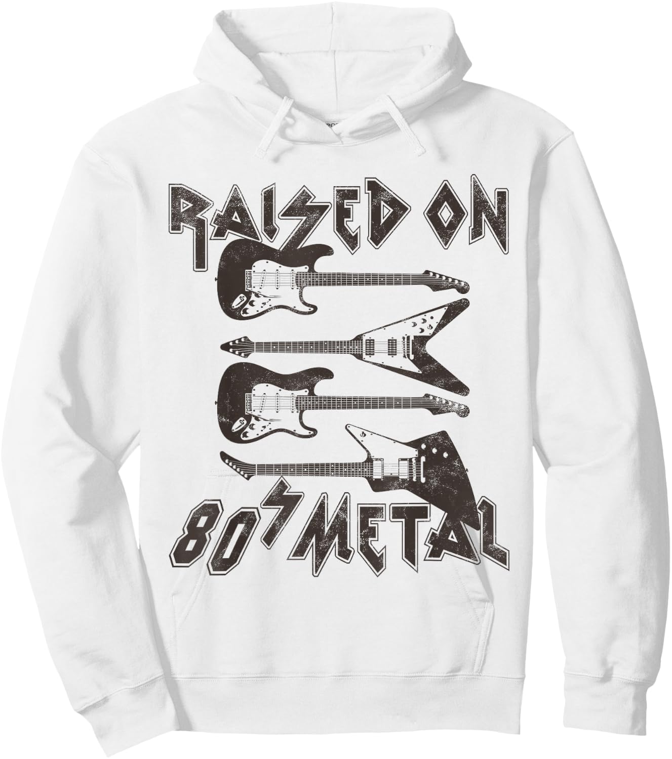 Raised On 80s Metal 80s Rock Hair Bands Metal Music Lover Hoodie - Hoodie | White