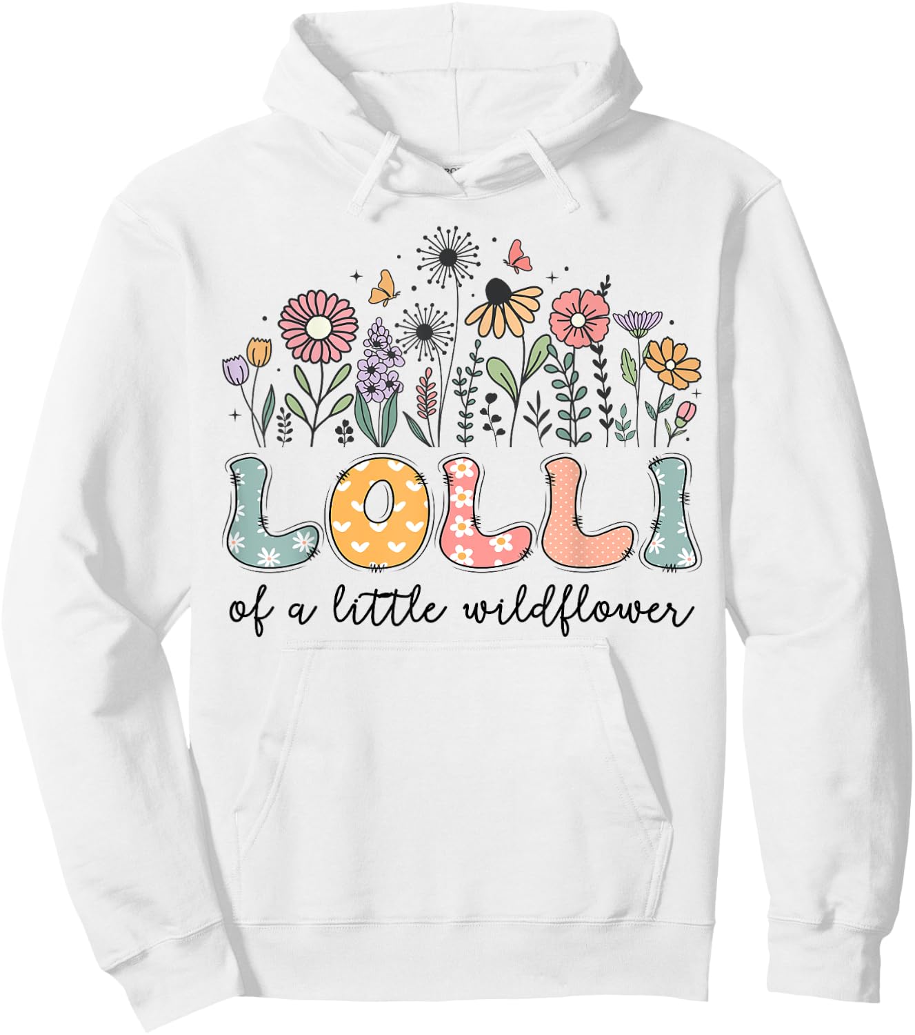 Lolli Of The Little Wildflower Baby Birthday Party Hoodie - Hoodie | White