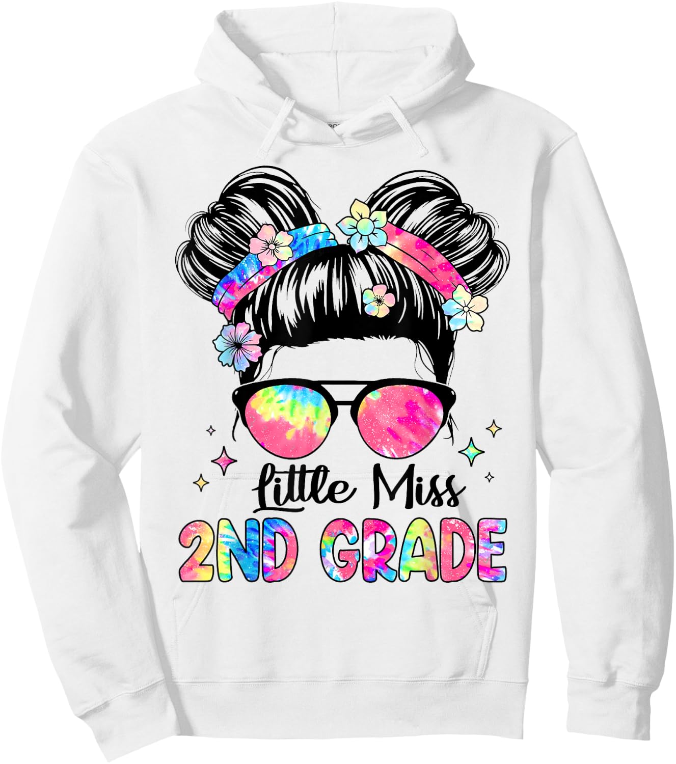 Little Miss 2nd Grade Girls Kids Back To School Second Grade Hoodie - Hoodie | White