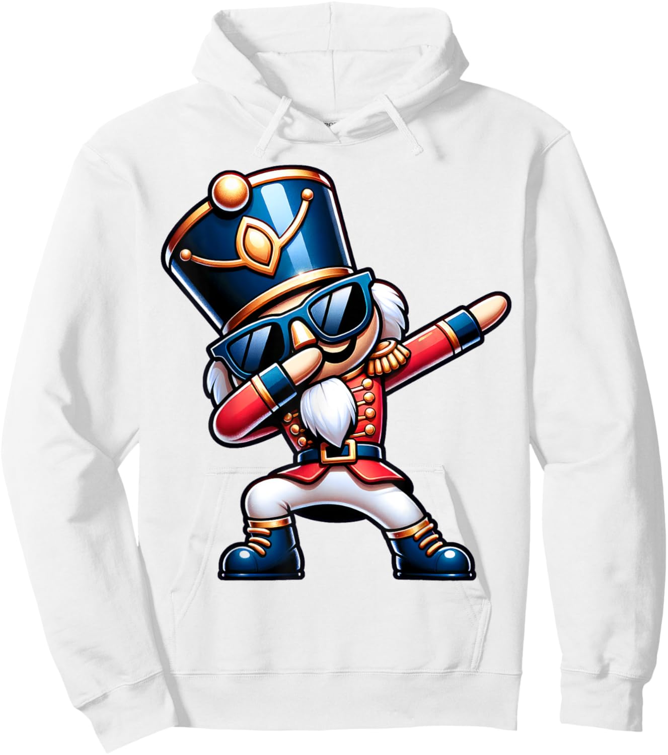 Christmas Nutcracker Dabbing Boys Santa Xmas Funny Hoodie - Hoodie | White