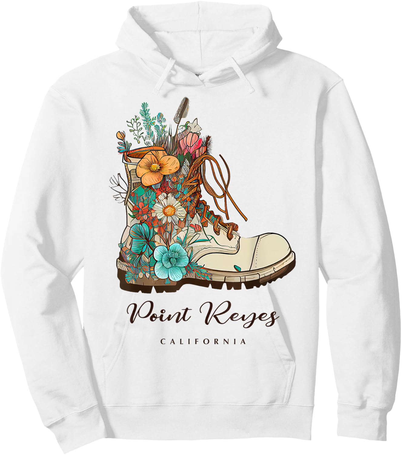 Point Reyes Hiking Outdoors Souvenir Hoodie - Hoodie | White