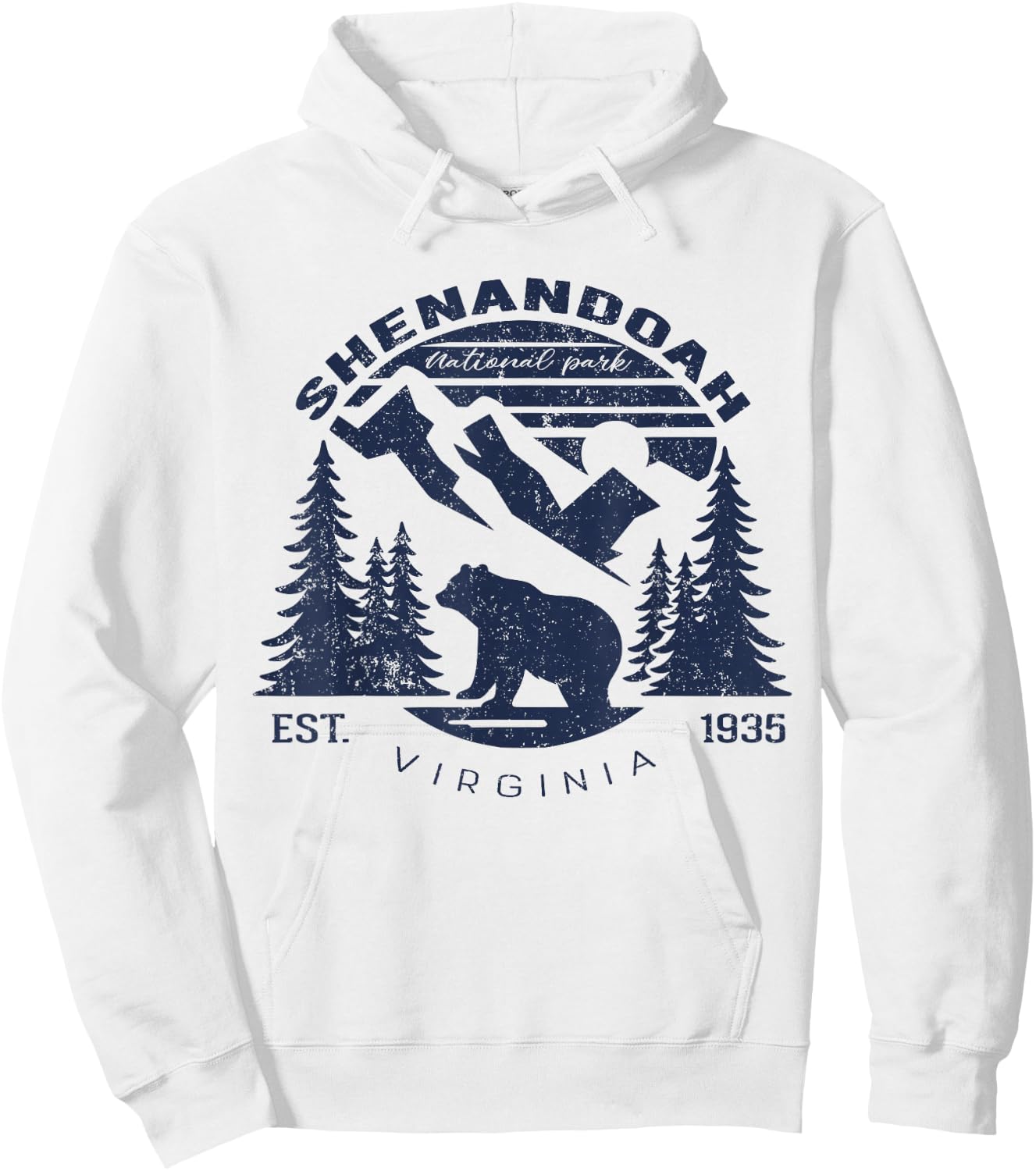 Vintage Shenandoah National Park for kids Hiking Camping Hoodie - Hoodie | White