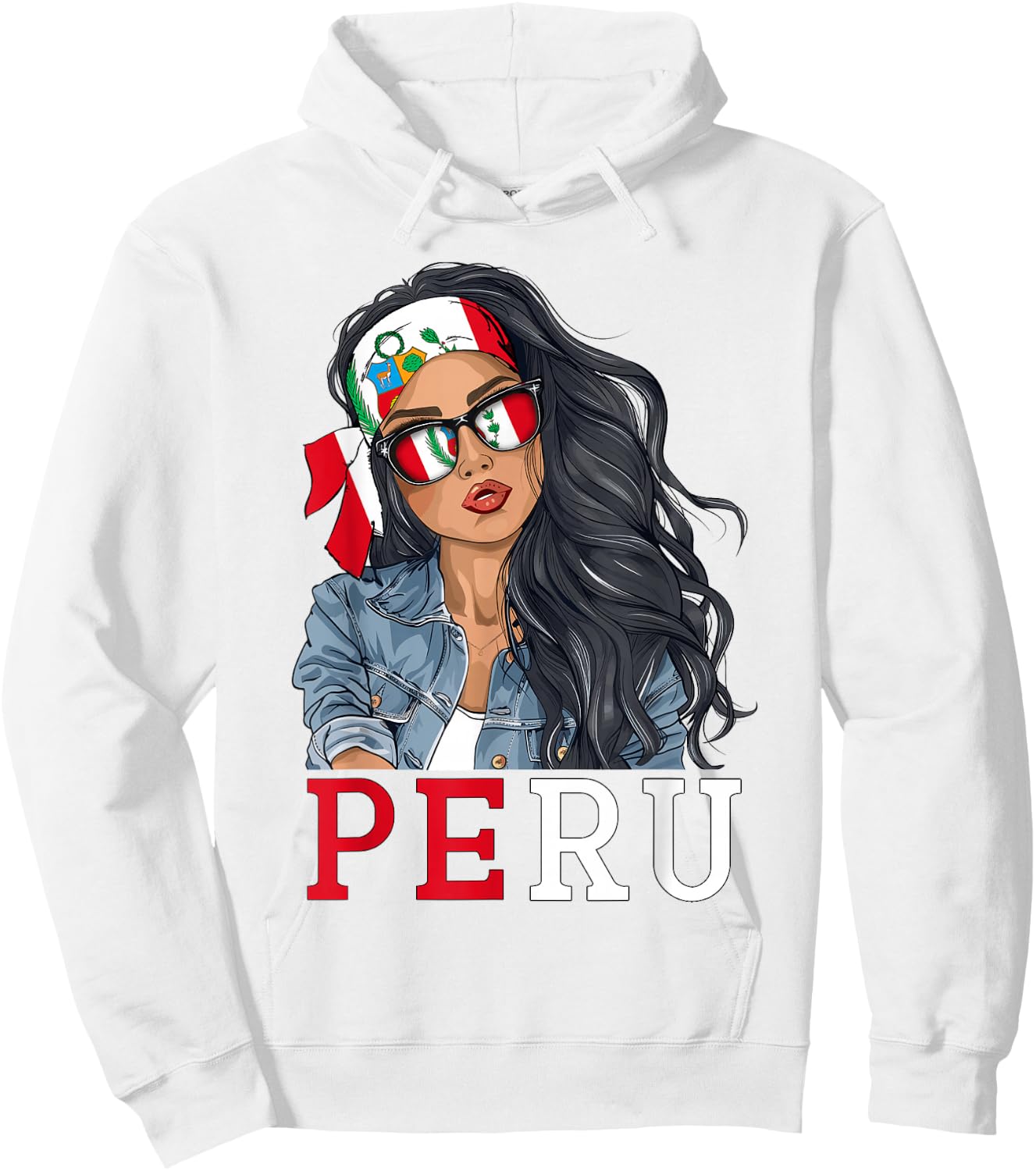 Peruvian Woman Products Flag Uniform Heritage Peru Hoodie - Hoodie | White