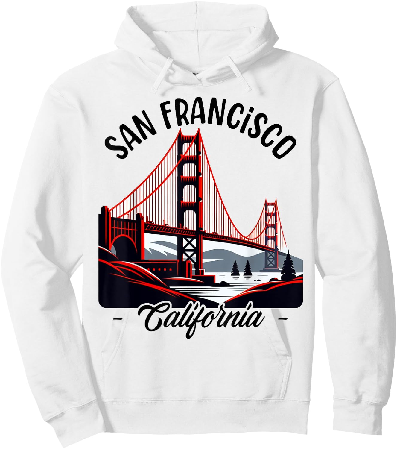 Golden Gate Bridge San Francisco California USA Golden Gate Hoodie - Hoodie | White