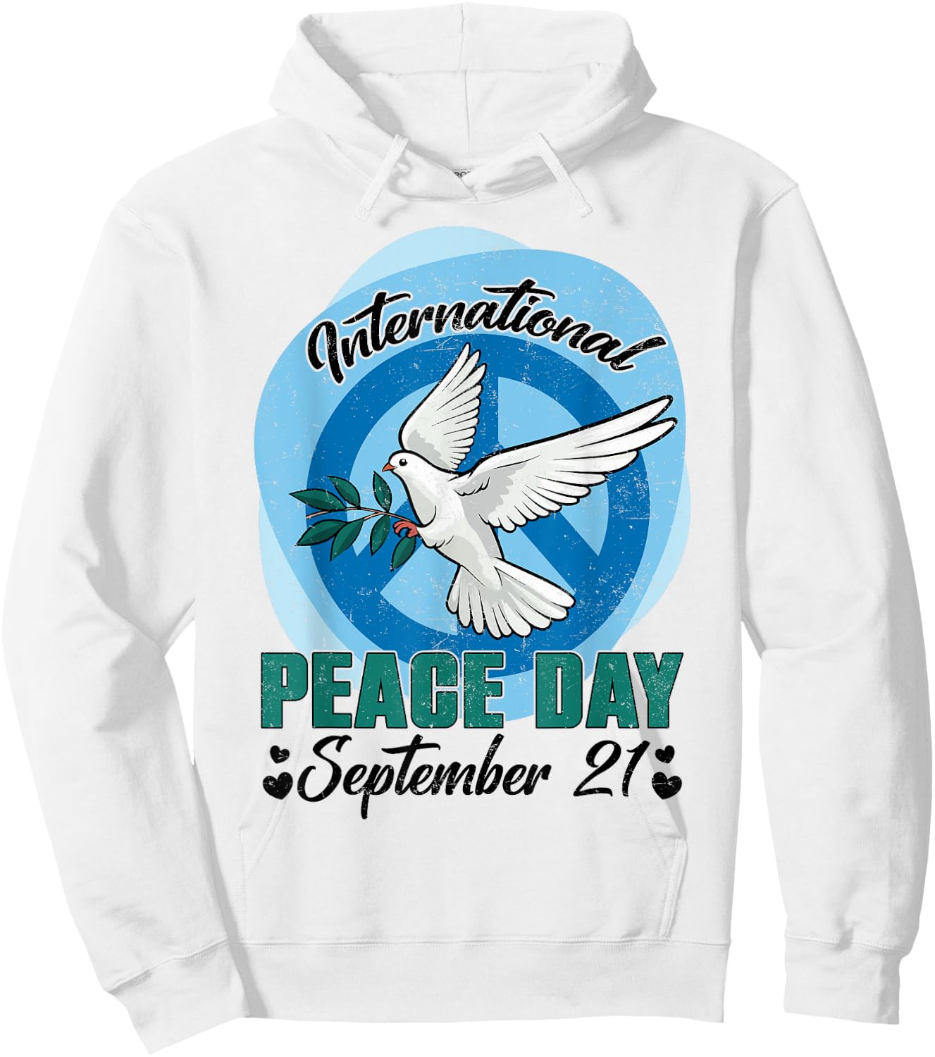 Funny Peace Bird World Peace Day International Day Of Peace Hoodie - Hoodie | White