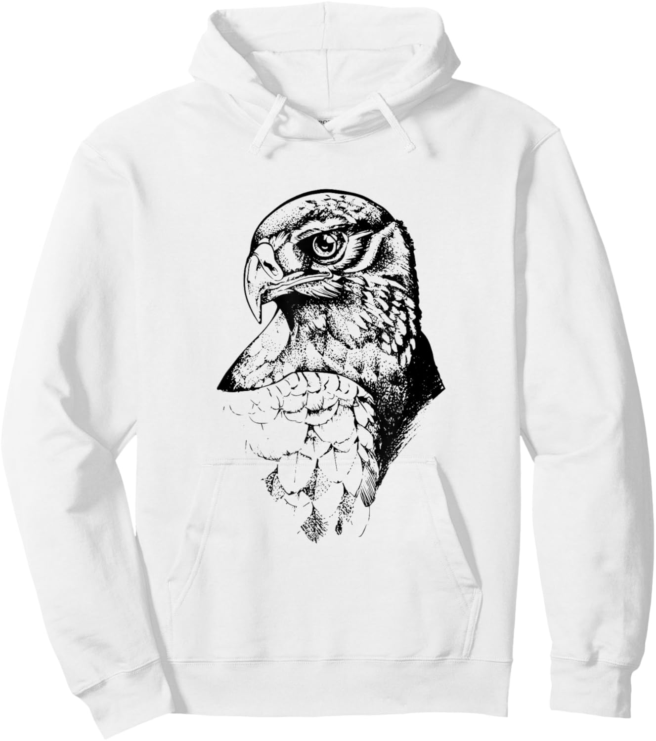 Red-Tailed Hawk Shirt Hoodie - Hoodie | White