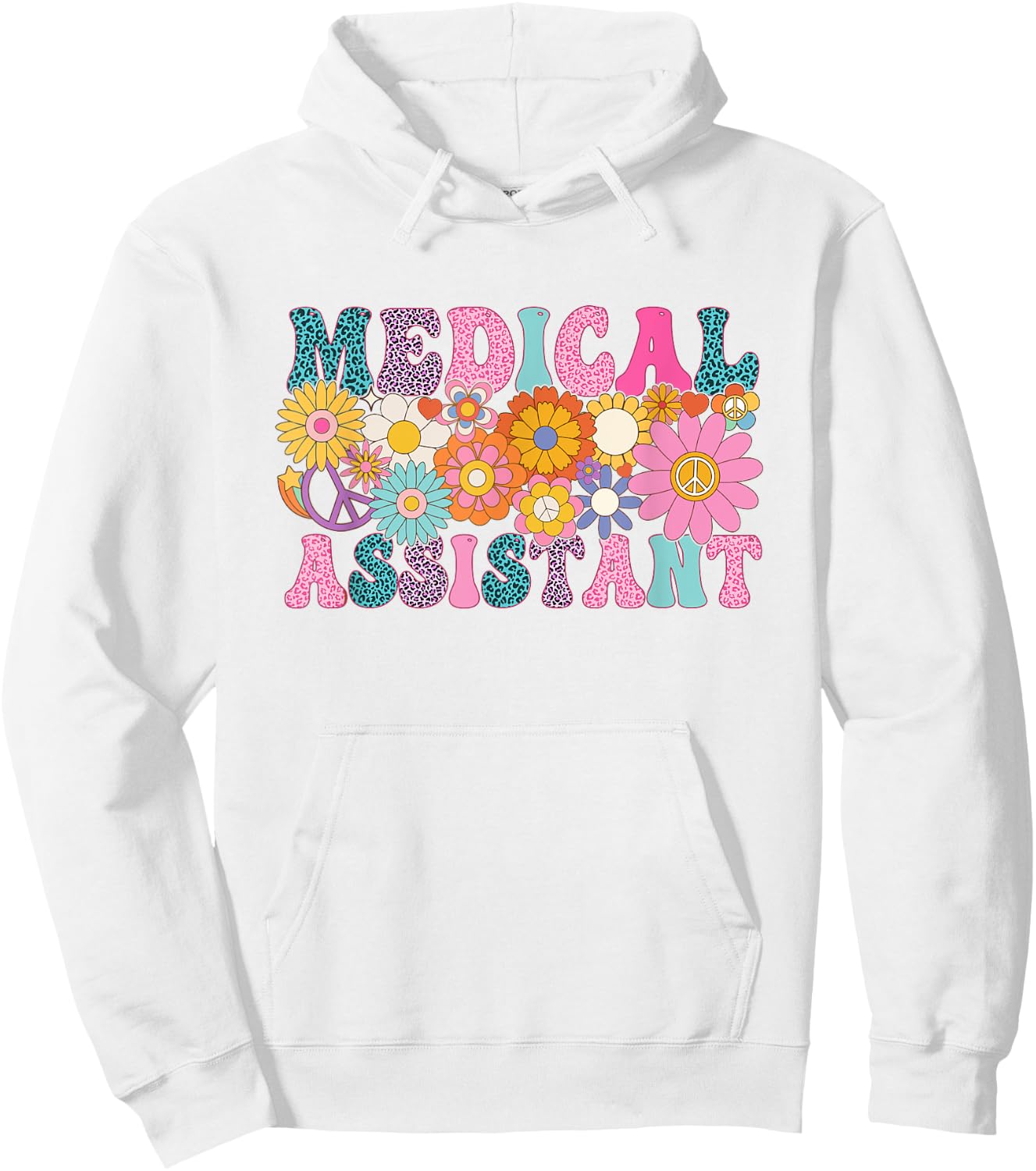 Medical Assistant Week Groovy Leopard Appreciation Day Women Hoodie - Hoodie | White