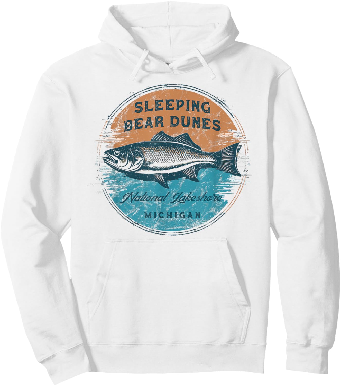 Sleeping Bear Dunes National Lakeshore Michigan Vintage Hoodie - Hoodie | White