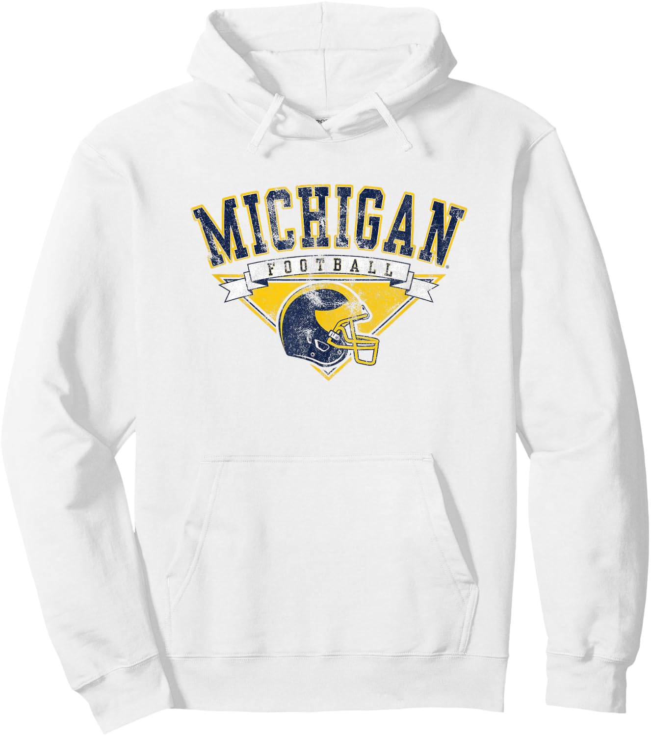 University of Michigan Wolverines U of M Football Helmet Hoodie - Hoodie | White