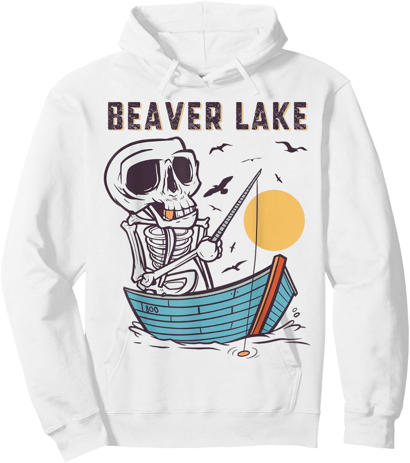 Beaver Lake Fishing, Beaver Lake Hoodie - Hoodie | White