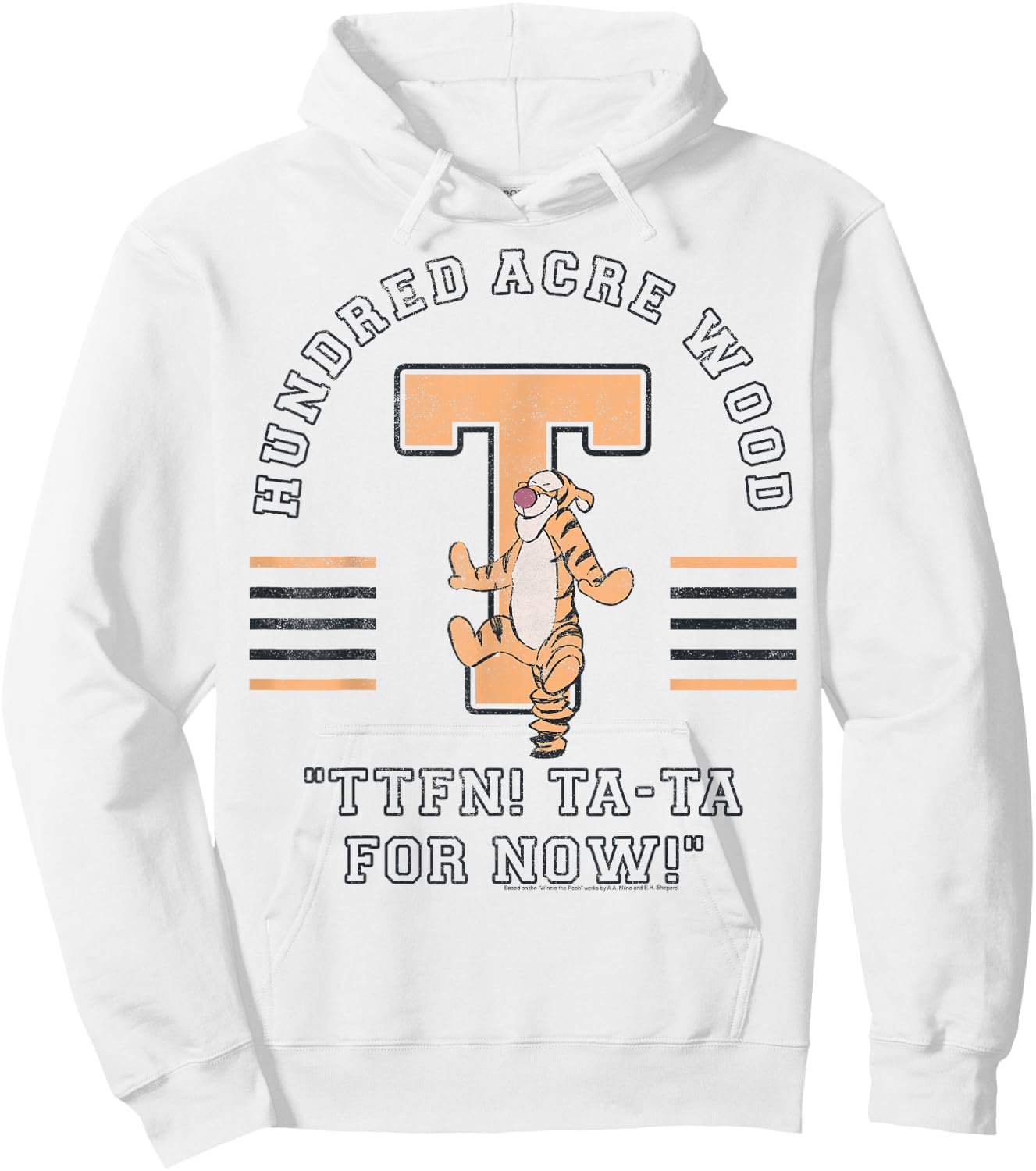 Disney Winnie The Pooh Tigger Hundred Acre Wood TTFN Small Hoodie - Hoodie | White