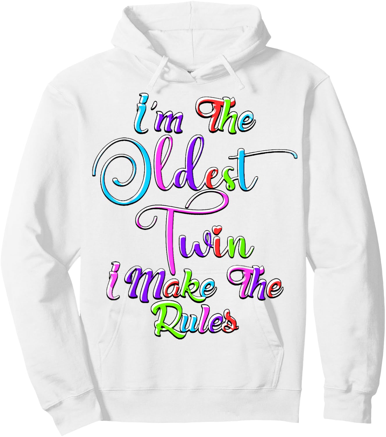 Oldest Twin Shirt Birthday Sibling Funny Twins Matching Hoodie - Hoodie | White