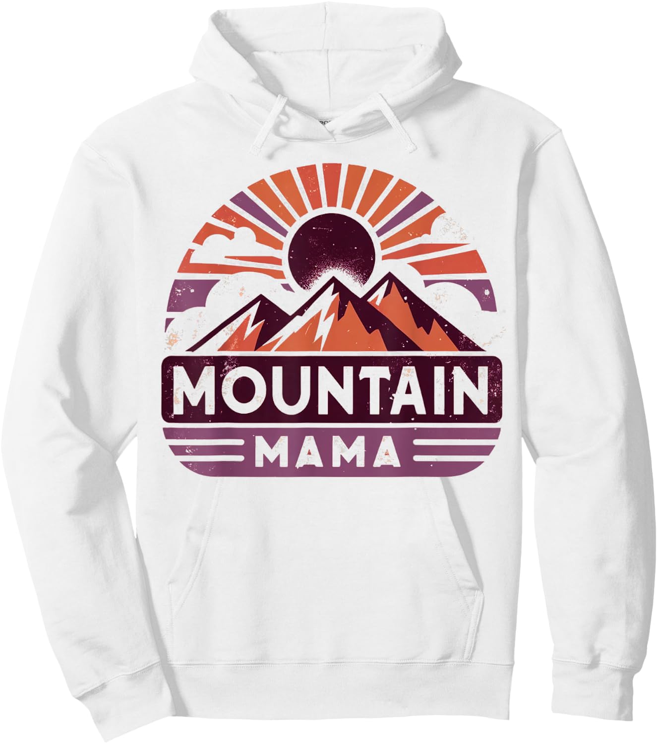 Mothers Day Love Hiking Mountain Mama Hoodie - Hoodie | White