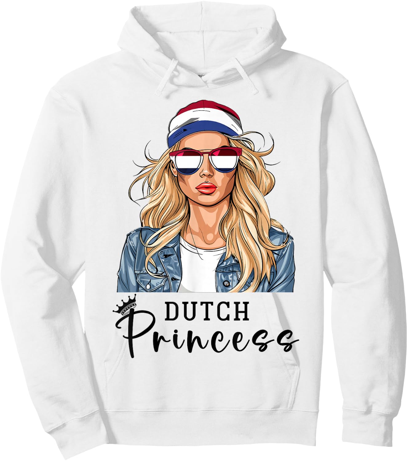 Dutch Flag Souvenirs Woman Princess Products Netherlands Hoodie - Hoodie | White