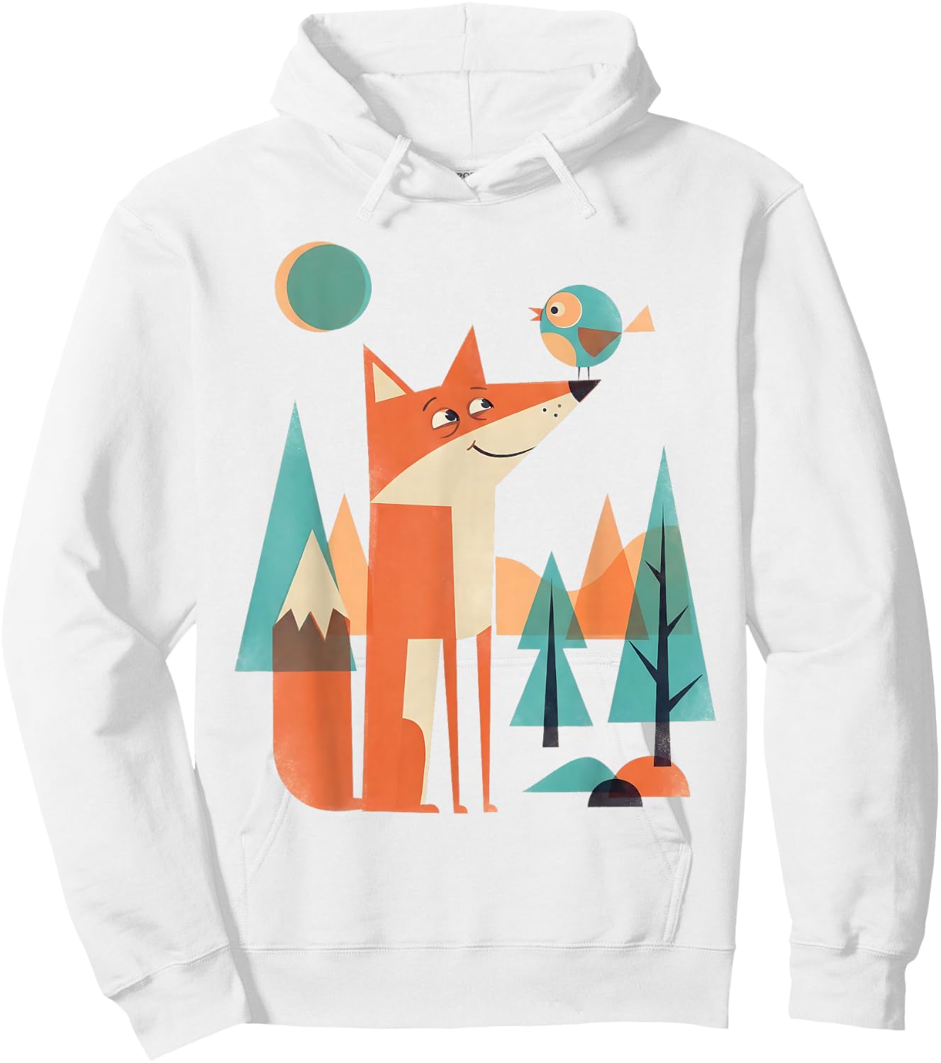 Vintage Retro Mid-Century Modern Look Fox 50s 60s Style Hoodie - Hoodie | White
