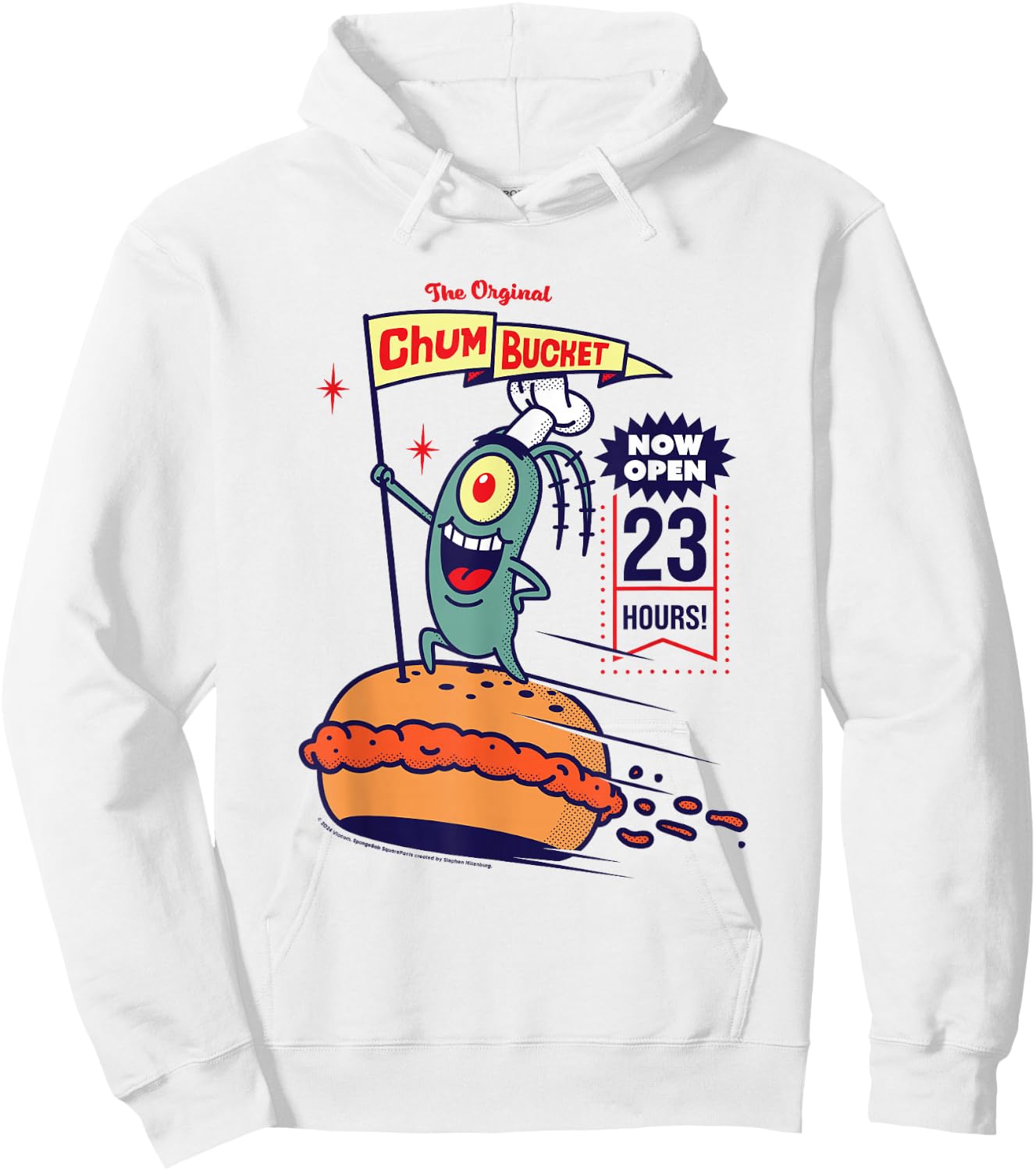 Spongebob Squarepants The Original Chum Bucket Hoodie - Hoodie | White