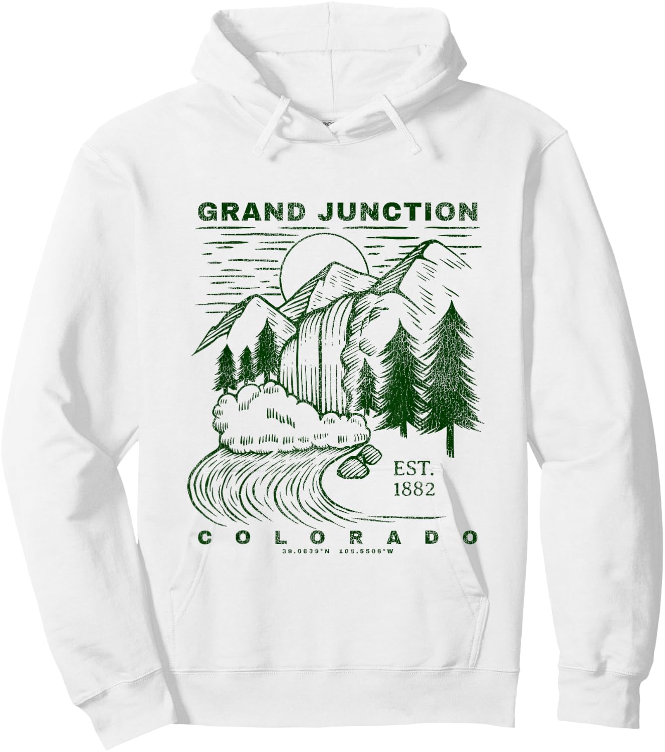 Grand Junction Colorado Neat Souvenir Rustic Grand Junction Hoodie - Hoodie | White