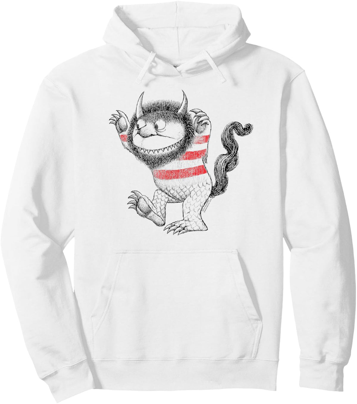 Where the Wild Things Are Carol Line Art Hoodie - Hoodie | White