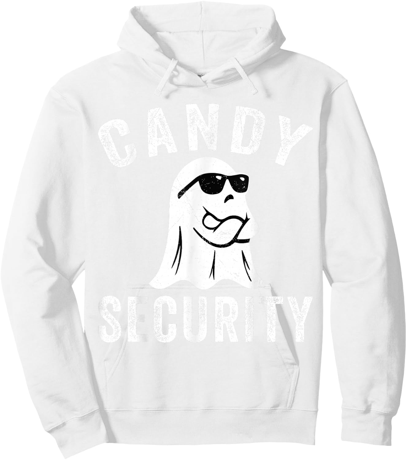 Easy Halloween Costume Halloween Candy Security Ghost Hoodie - Hoodie | White