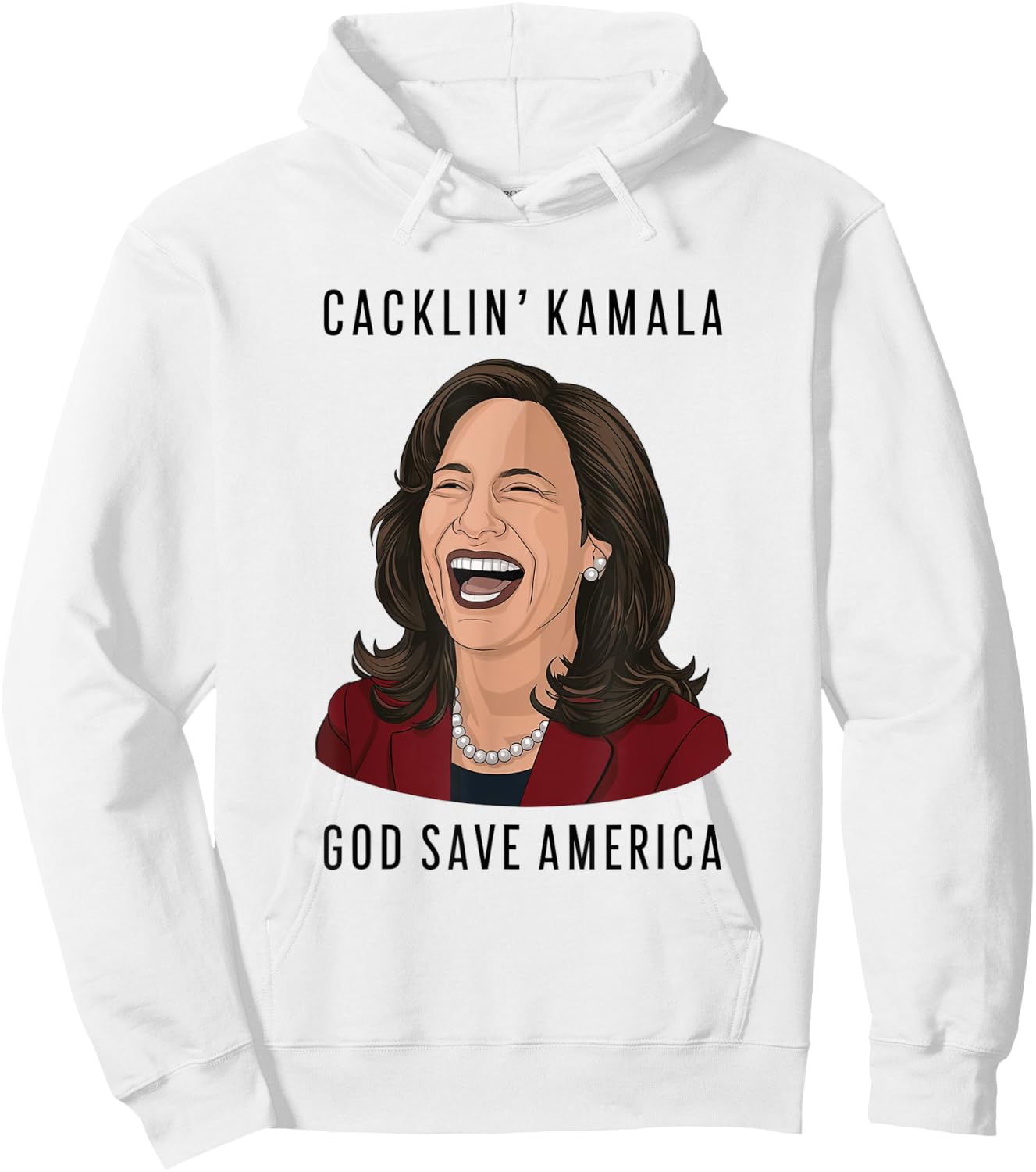 Socialdudtees Funny Anti Laughing Kamala Harris Election Hoodie - Hoodie | White
