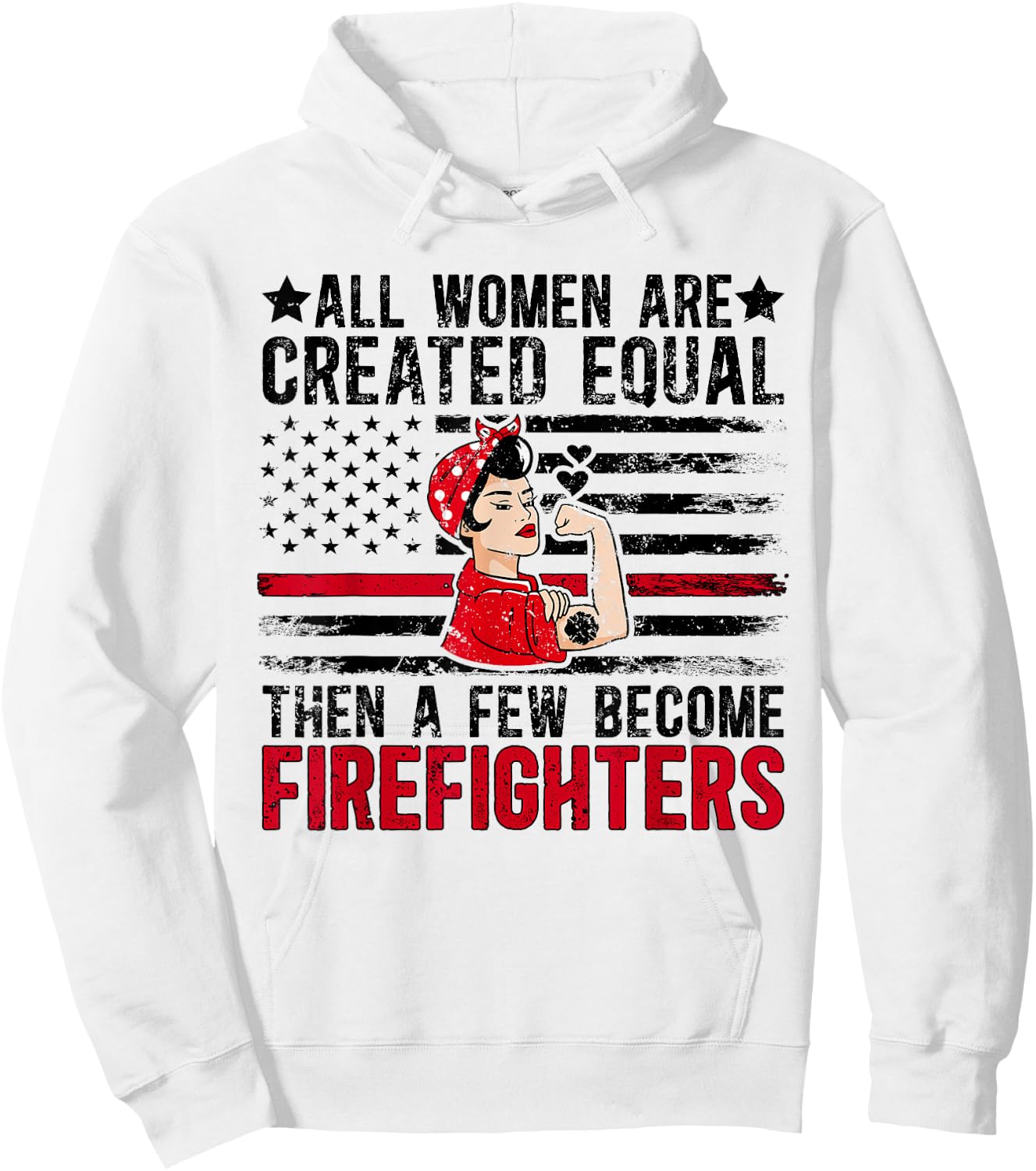 Female Firefighter Women Firewoman Proud Firewomen Hoodie - Hoodie | White