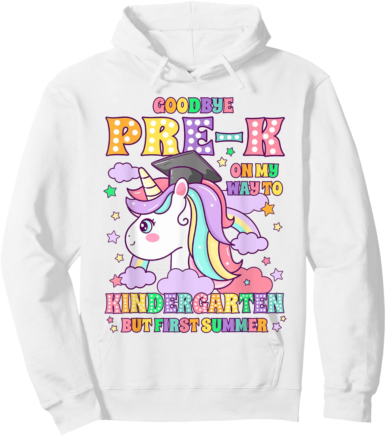 Goodbye Pre-k Graduation To Kindergarten First Summer Kids Hoodie - Hoodie | White