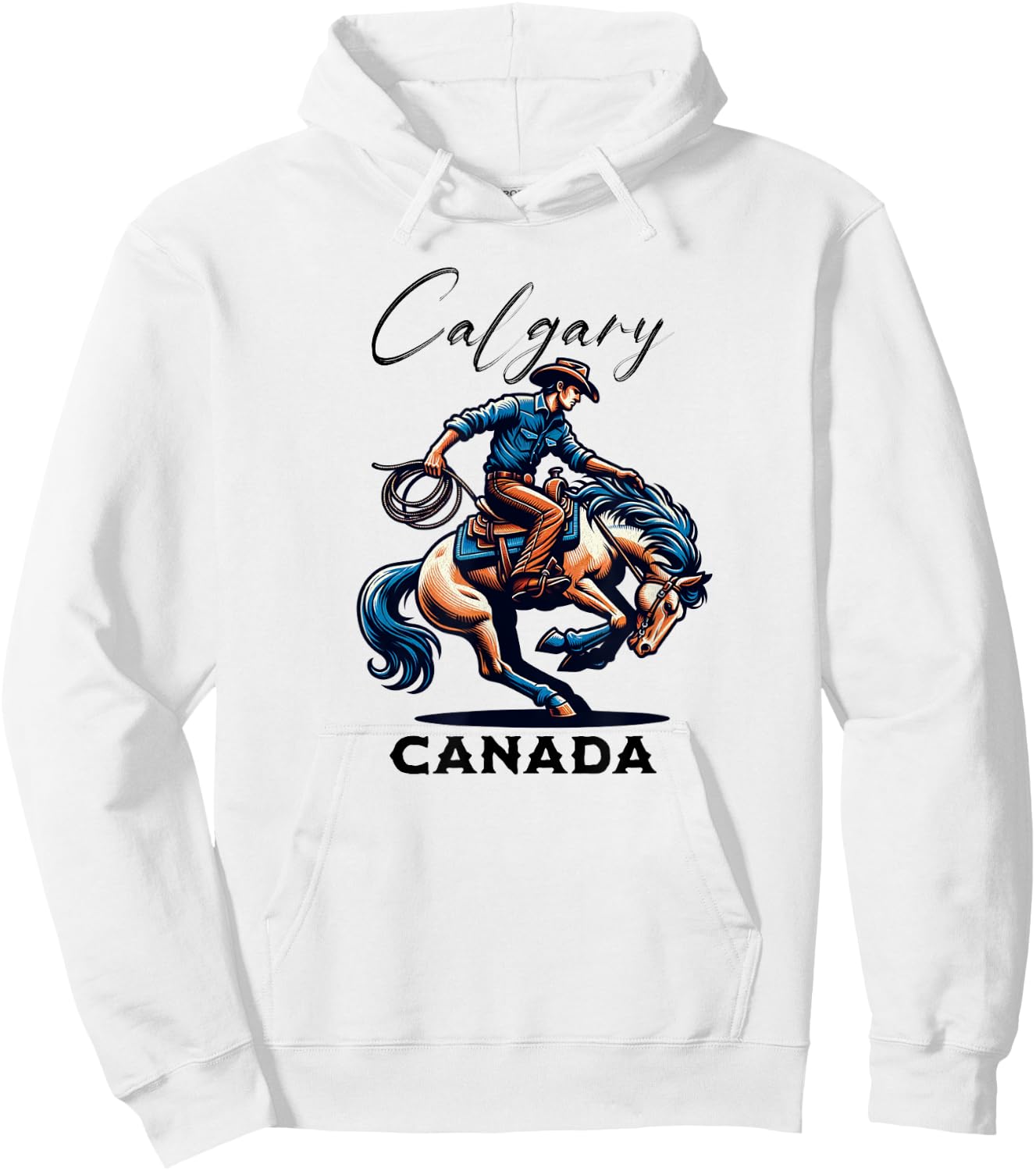 Calgary Canada Rodeo Hoodie - Hoodie | White