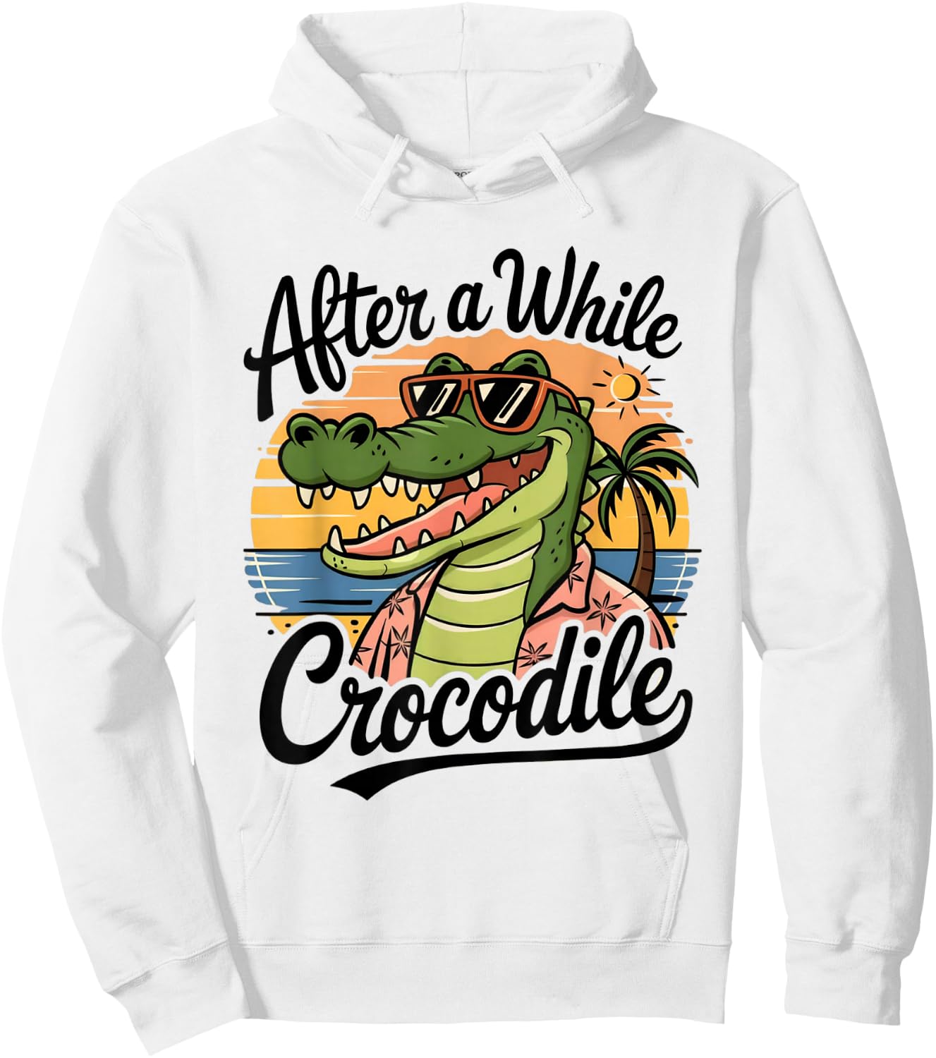 After A While Crocodile Hoodie - Hoodie | White