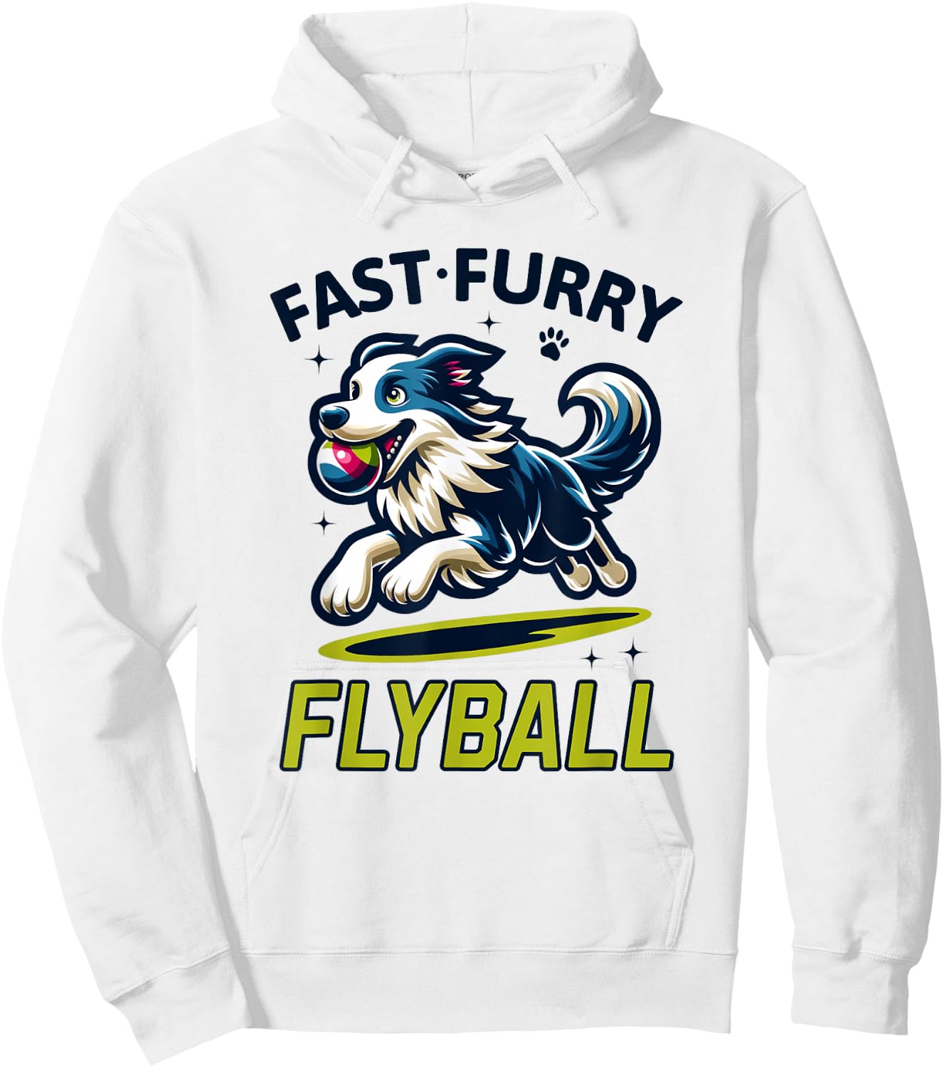 Flyball Champion Dog Race Competition Dog Agility Training Hoodie - Hoodie | White