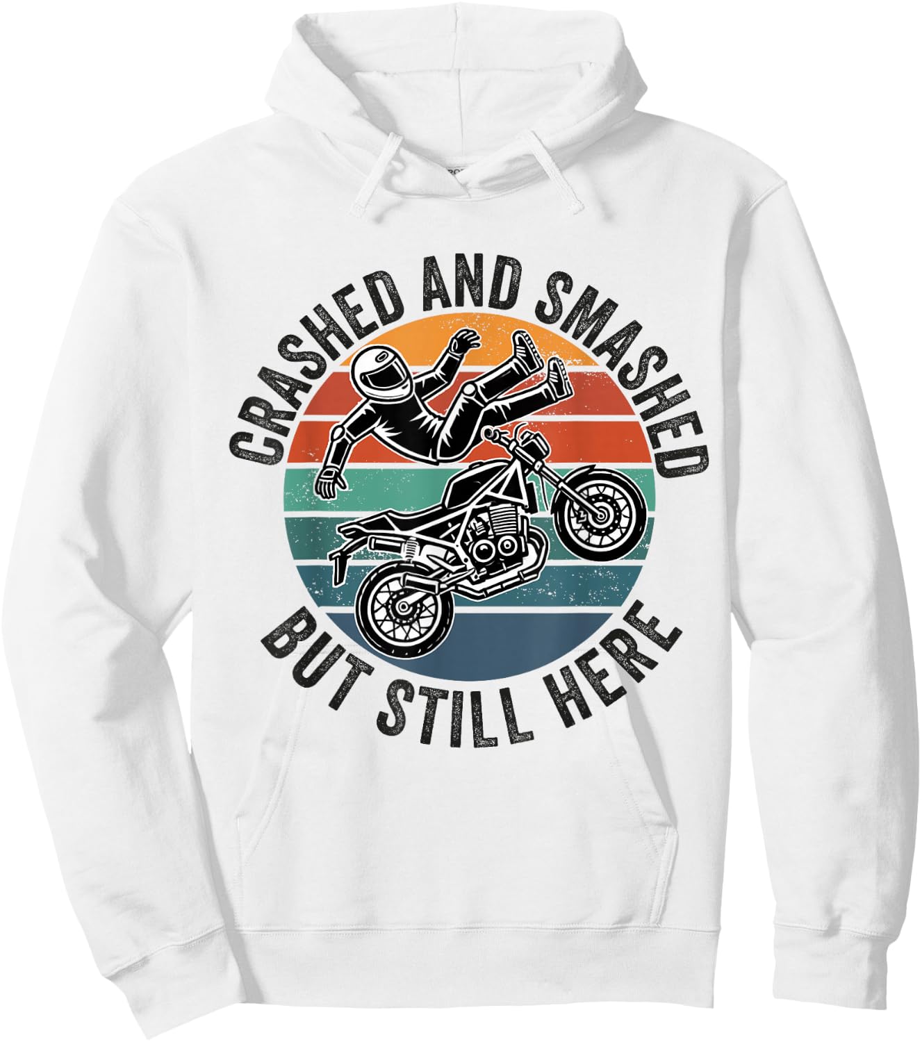 Motorcycle Accident Survivor Bike Crash Injury Recovery Hoodie - Hoodie | White