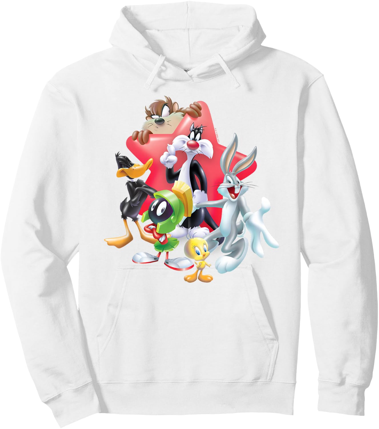 Looney Tunes Bugs Bunny and Friends Star Hoodie - Hoodie | White