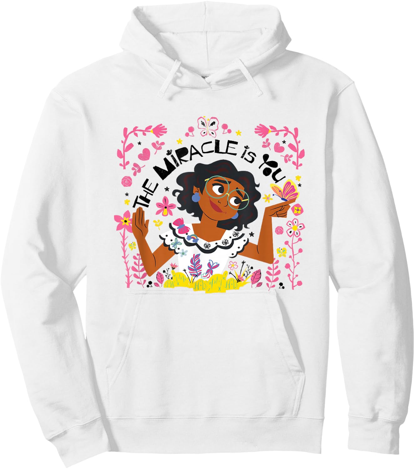 Disney Encanto Valentine's Day The Miracle Is You Chest Logo Hoodie - Hoodie | White