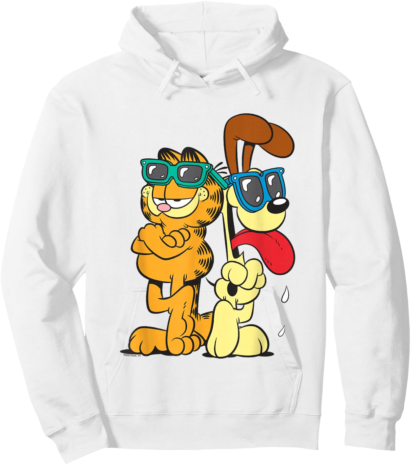 Garfield & Odie Wearing Shades Cool Shot Hoodie - Hoodie | White
