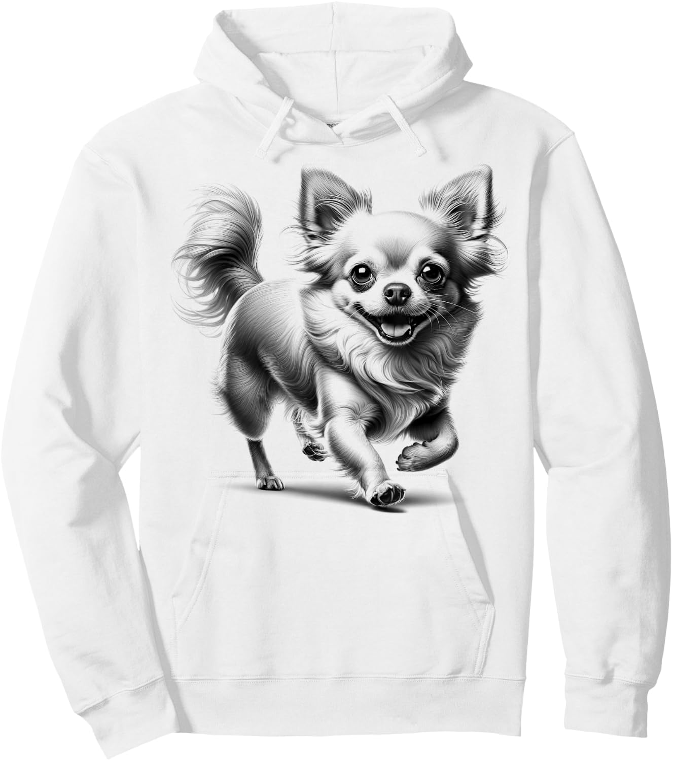Super Cute Chihuahua Photorealistic Drawing Style Hoodie - Hoodie | White