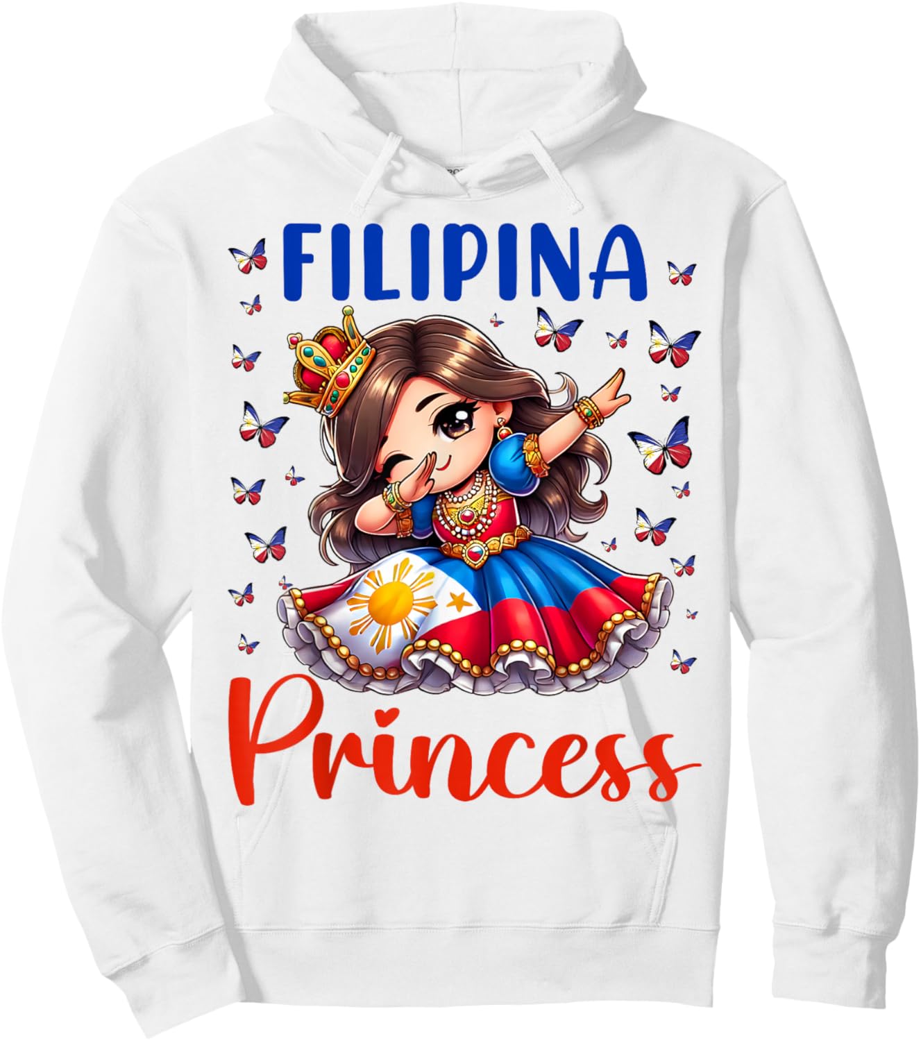Filipina Princess Dabbing for girls & kids Hoodie - Hoodie | White