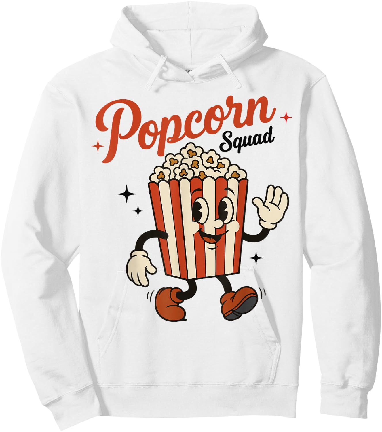 Popcorn Squad Cartoon Funny Cinema Movie Popcorn Hoodie - Hoodie | White