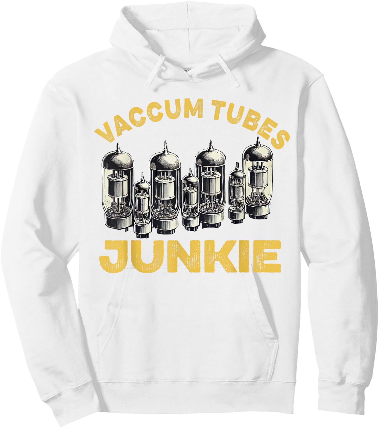 Vacuum tube Amp Amplifier Analog Audio Electron Valve Guitar Hoodie - Hoodie | White
