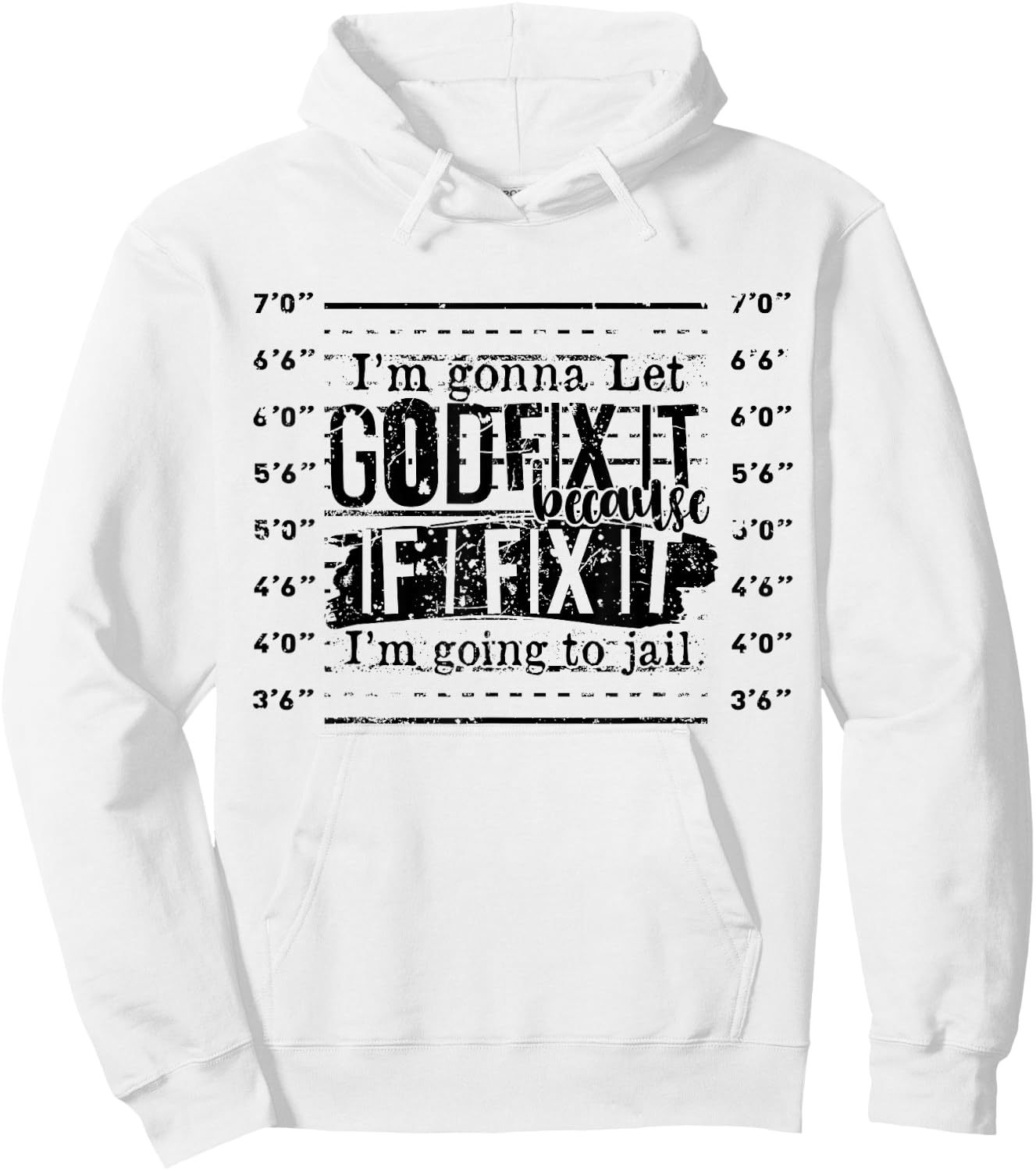 I'm Gonna Let God Fix It Funny Christian Religious Orange Hoodie - Hoodie | White